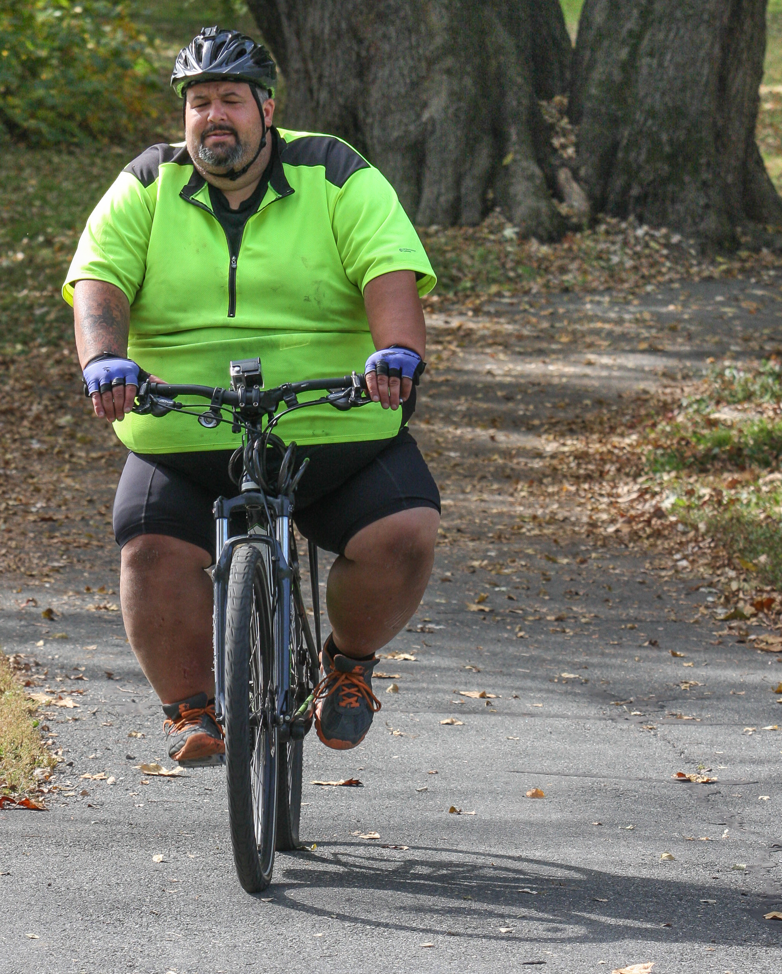 Fat Man On Bicycle 84